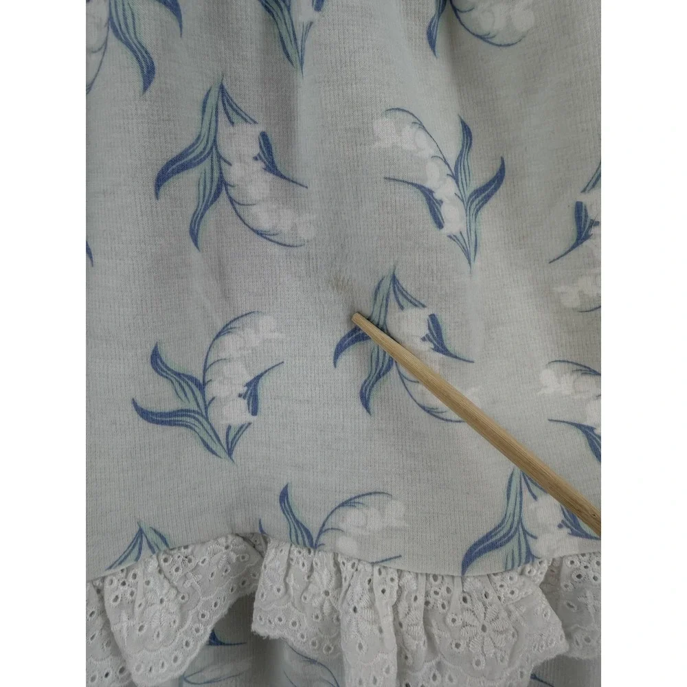 Tommy Bahama Dress‎ Girls 3T Blue White Floral Ruffle Lace Sleeveless Sundress